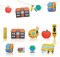 Back to School Decorative Banner Set (Red, Yellow, Blue, Green)